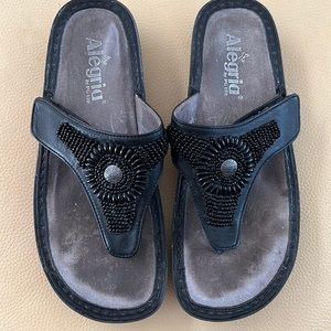 Alegria Black Boho Hand Craft Comfort Sandals - USED - Good Condition. 38/7.5
